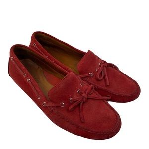 Wayne Flex Red‎ Leather Suede Loafers Flat Driving Great LTE Shoes women’s 7.5